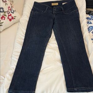 Salsa Women's Dark Indigo Skinny Leg Jeans. 3 button and zip fly.